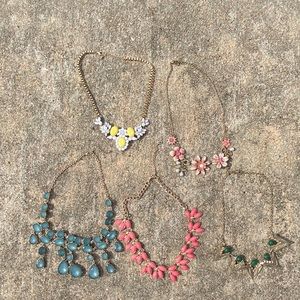 Statement necklaces. Not sold separately.